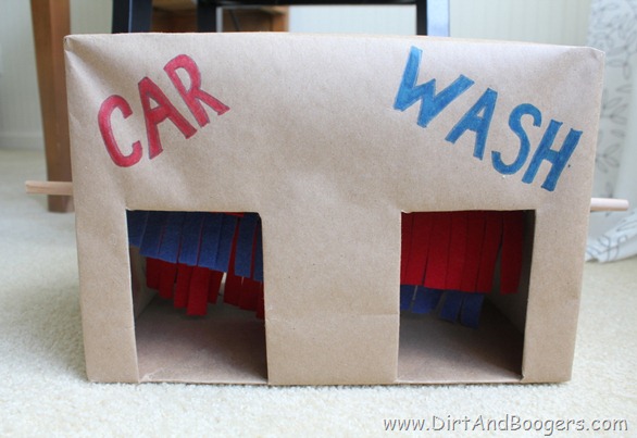 Cardboard, car wash, diy