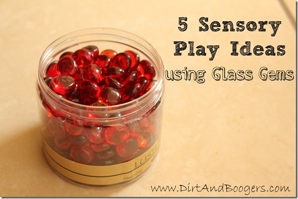 Sensory Play with Glass Gems