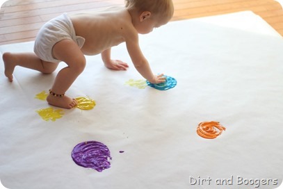 Painting with baby 