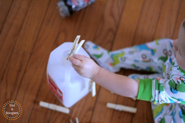 Clothes Pin Drop - Activities for Young Toddlers