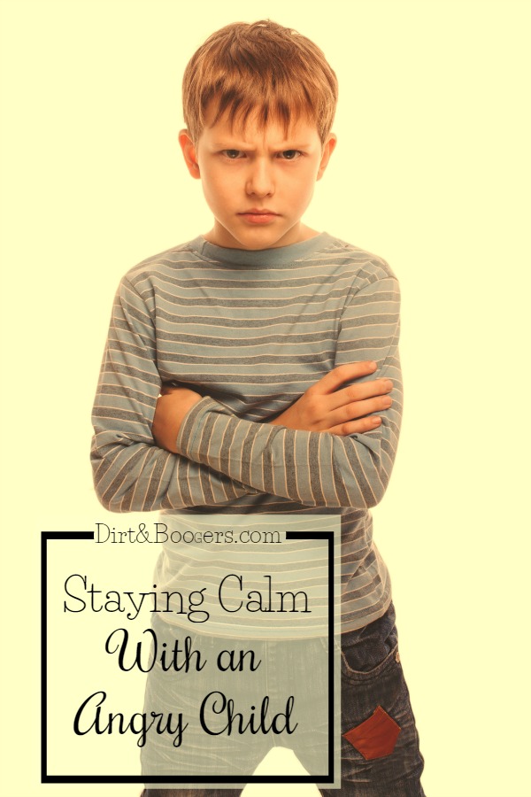 How to stay calm when you child is yelling at you and calling you names? These are some great parenting tips for dealing with an angry child.