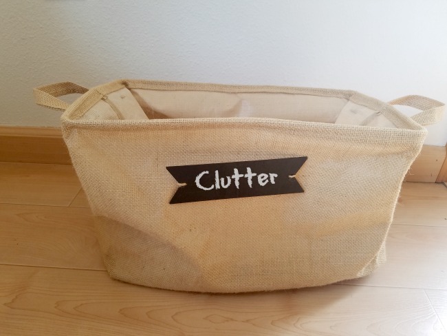 control the clutter with a clutter basket