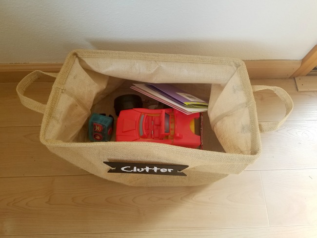 control the mess with a clutter basket